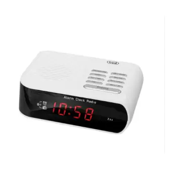 Clockradio m/led display - hvid - GAVER TIL HAM