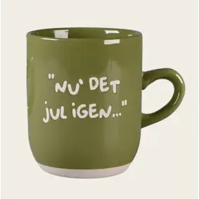DET GAMLE APOTEK Julekrus "Nu det jul igen" - grøn - 