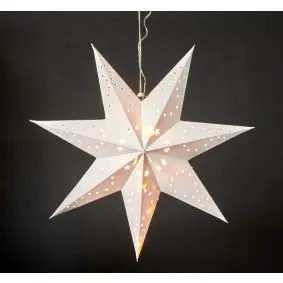DACORE Papirstjerne med LED Ø40 cm - hvid - 