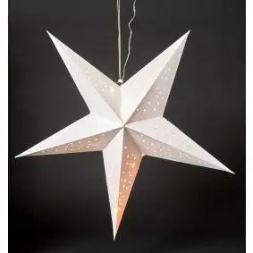 DACORE Papirstjerne med LED Ø60 cm - hvid - 