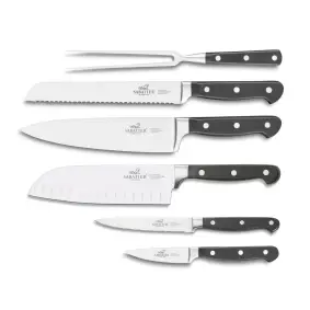 LION SABATIER Pluton knivsæt med 6 dele - sort - 