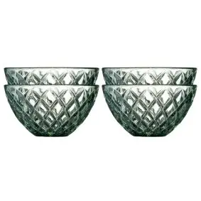 LYNGBY Sorrento glasskåle 12 cm 4 stk - grøn - 