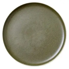 STUDIO ROUND North middagstallerken 27 cm - mat hvid/mat grøn - 