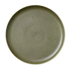 STUDIO ROUND North frokosttallerken 21 cm - mat hvid/mat grøn - 