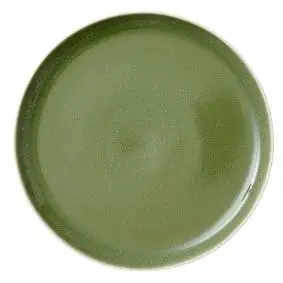 STUDIO ROUND North frokosttallerken 21 cm - mat hvid/blank grøn - 