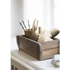 DACORE Murstens trækasse 31 x 14 x 10 cm - mørk træ - 