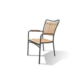 Eva magnolia havestol teak/grå - 