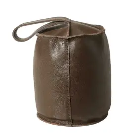 DACORE Dørstopper i læder - brun - 