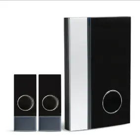 BATCO Dørklokke m/ 2 ringetryk - sort - 