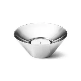 GEORG JENSEN Fyrfadsstage tunes i stål Ø10,2 cm - 