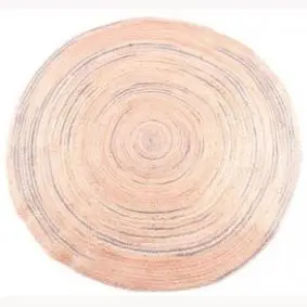 LA FINESSE Jute tæppe Ø120 cm - natural/lys mix - 