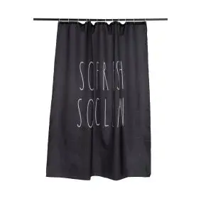 4LIVING Badeforhæng 180 x 200 cm - sort - 