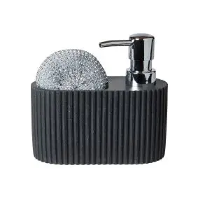 DACORE Sæbedispenser med svamp - sort - 