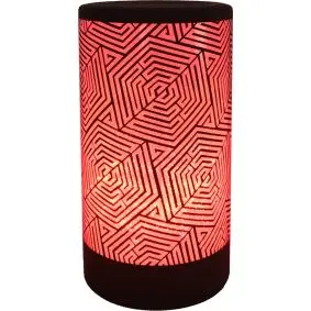 CONZEPT Glascylinder med flammeeffekt - mønster - 