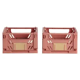 DAY Opbevaringskasse foldbar 17x12,5 cm clay brown - 2 stk. - 