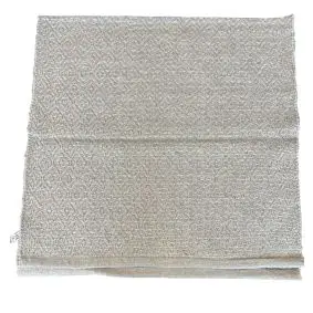 LA FINESSE kludetæppe 65 x 135 cm - lyseblå med sølvtråd - 