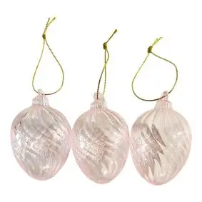 DACORE Påskeæg i glas 3 stk - rosa - 