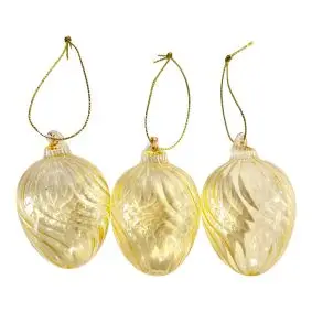 DACORE Påskeæg i glas 3 stk - gul - 