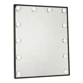 DACORE Make up spejl med 12 pære 40x50 cm  - sort - 