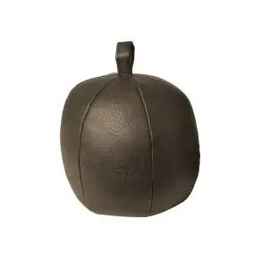 DACORE Dørstopper kugle med strop Ø17cm - mørk brun - 