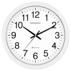 ROSENBORG Vægur radiostyret Ø40 - hvid - 
