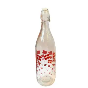 DET GAMLE APOTEK Glasflaske 1 liter - dannebrog - 