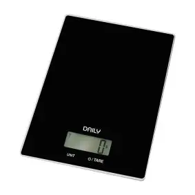DAILY Køkkenvægt i glas 6 kg - sort - 