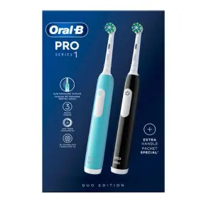 ORAL-B Tandbørste pro 1 DUO - blå/sort - 