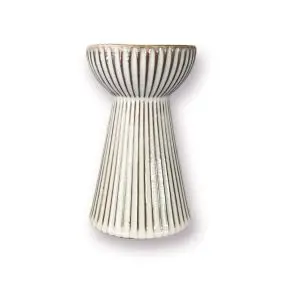 DACORE Hyacint vase med riller 15 cm - sand - 