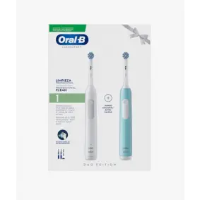 ORAL-B Tandbørste pro 1 duo -hvid/lyseblå - 