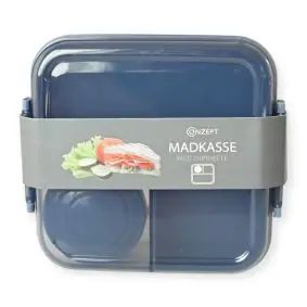 CONZEPT Madkasse lille inkl. dipbøtte - blå - 