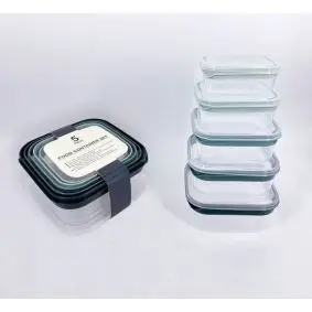 CONZEPT Opbevaringsbokse 10 dele - kvadratisk - 