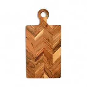 DACORE Skærebræt sildebensmønster 50 x 25 cm - akacietræ - 