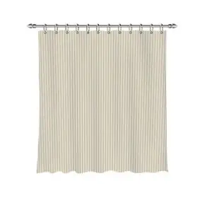 DACORE Badeforhæng incl. ringe 180x200 cm - sand stribet - 