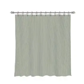 DACORE Badeforhæng incl. ringe 180x200 cm - grøn stribet - 