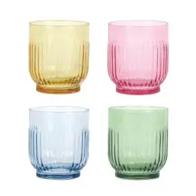 AIDA Groovy vandglas 33 cl. 4 stk - mixet farver - 