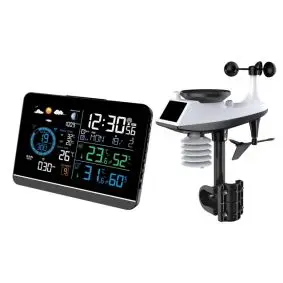 CONZEPT Professionel vejrstation med farveskærm, vind- og regnmåler - 