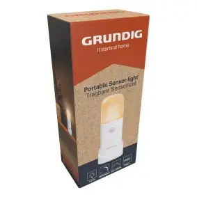 GRUNDIG Sensorlampe opladelig - hvid - 